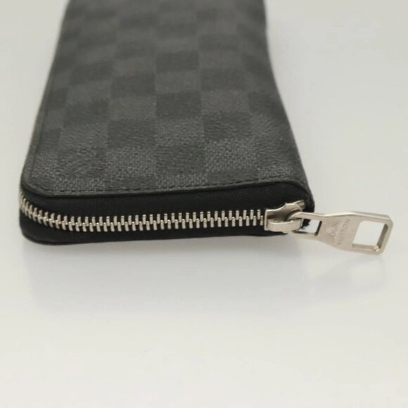 LOUIS VUITTON Damier Graphite Zippy Wallet Vertical N63095 LV Auth SW1050 - Picture 8 of 16